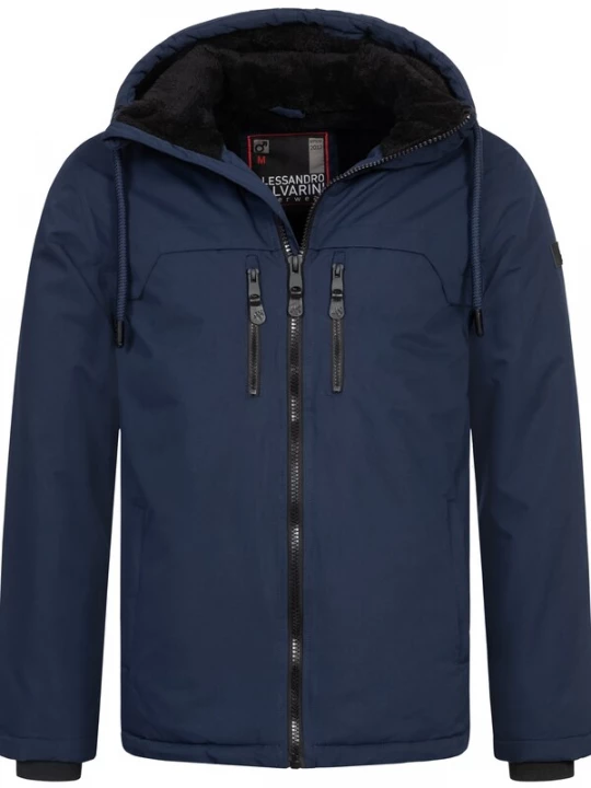 Foto van product Alessandro Salvarini Winterjas navy / zwart / wit