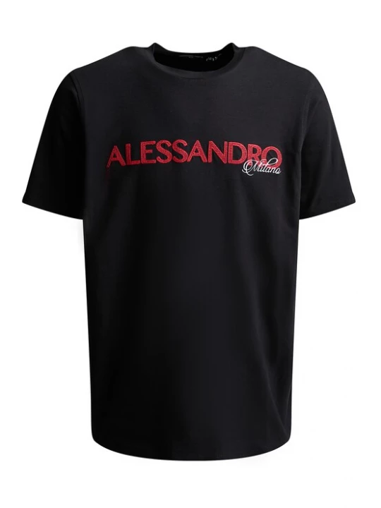Foto van product Alessandro Zavetti Shirt 'Linalli' bloedrood / zwart / wit