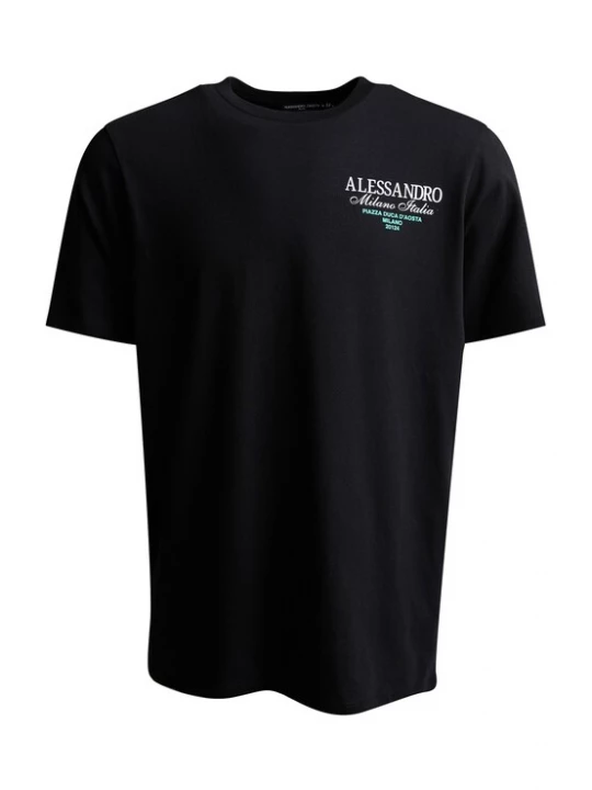 Foto van product Alessandro Zavetti Shirt 'Montanelli' turquoise / zwart / wit