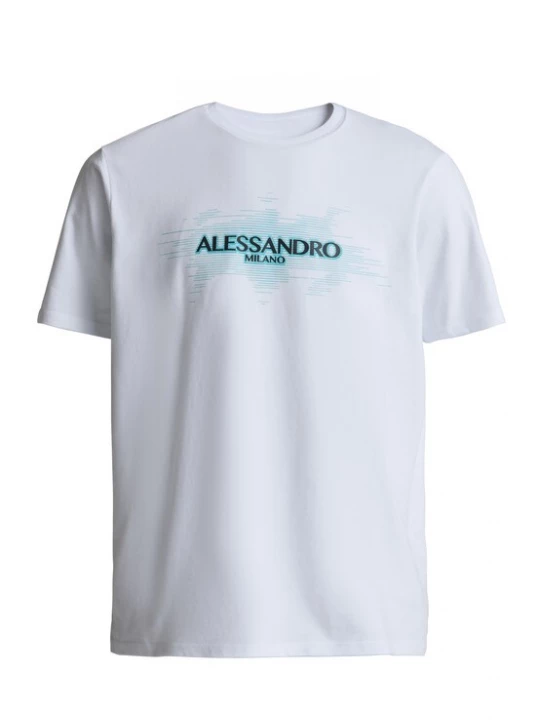 Foto van product Alessandro Zavetti Shirt 'VIZARI' neonblauw / zwart / wit