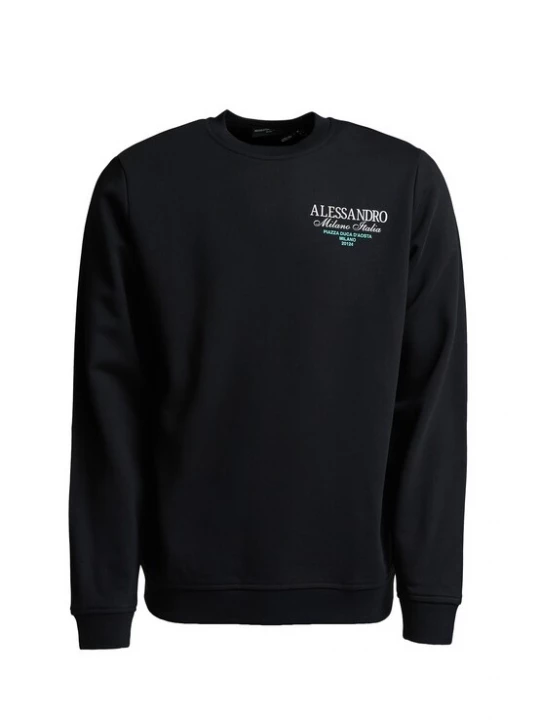 Foto van product Alessandro Zavetti Sweatshirt 'Montanelli' aqua / zwart / wit