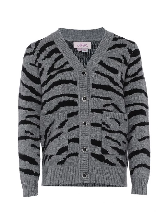 Foto van product aleva Gebreid vest grijs / zwart