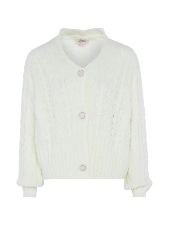 Foto van product aleva Gebreid vest wolwit