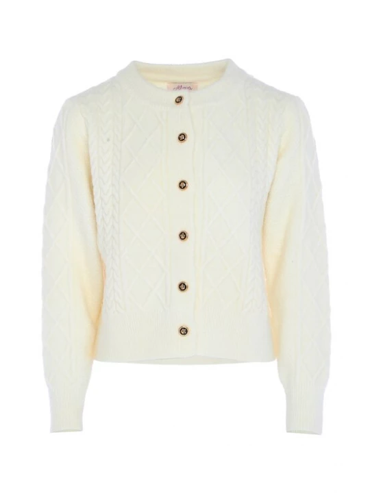 Foto van product aleva Gebreid vest wolwit