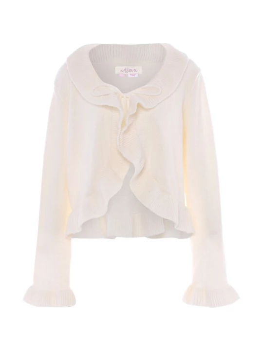 Foto van product aleva Gebreid vest wolwit