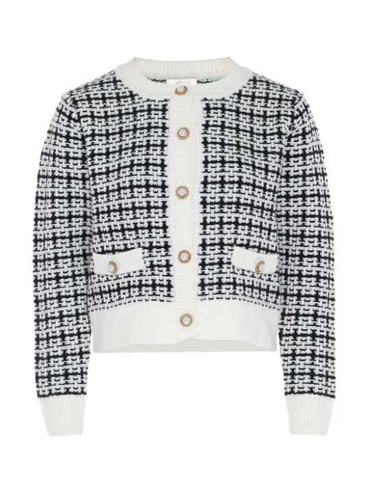 Foto van product aleva Gebreid vest zwart / wit