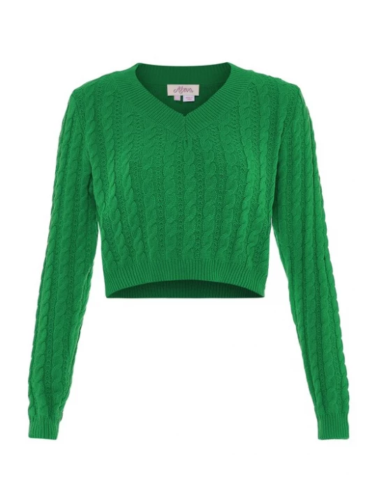 Foto van product aleva Trui grasgroen