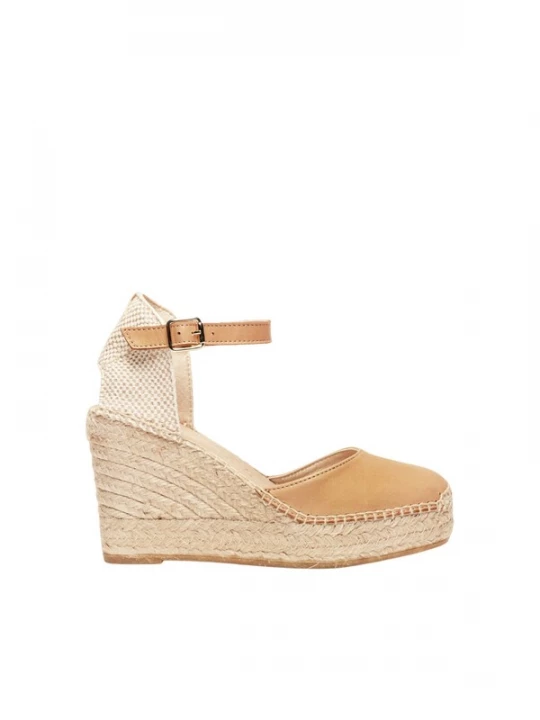 Foto van product Alhamas Slingpumps 'Alpargata Cuña 10 cm' camel