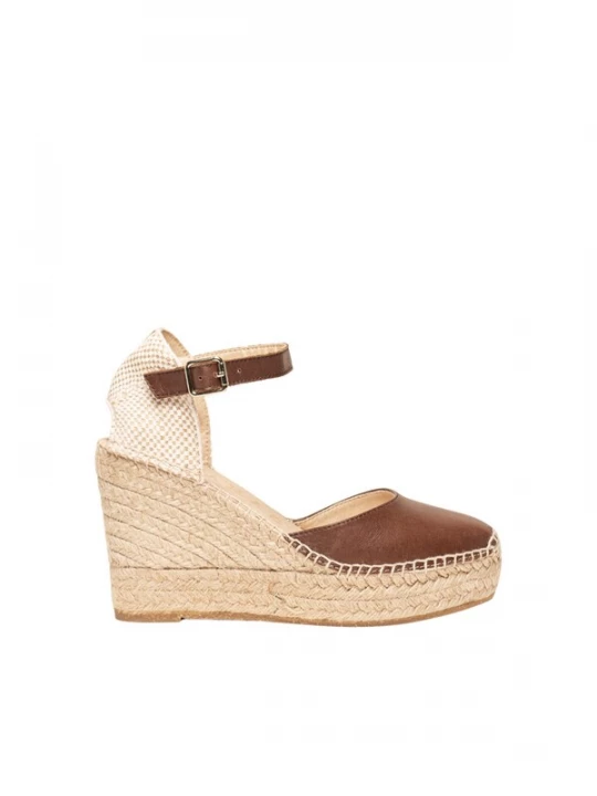 Foto van product Alhamas Slingpumps 'Alpargata Cuña 10 cm' donkerbruin