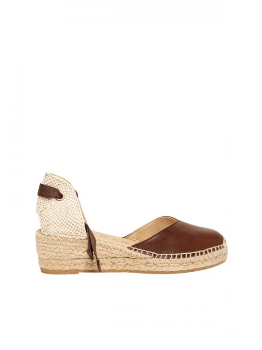 Foto van product Alhamas Slingpumps 'Alpargata' lichtbeige / donkerbruin