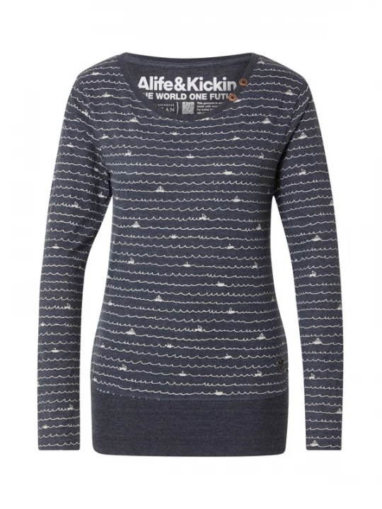 Foto van product alife & kickin Shirt 'ConnyAK B' marine / wit
