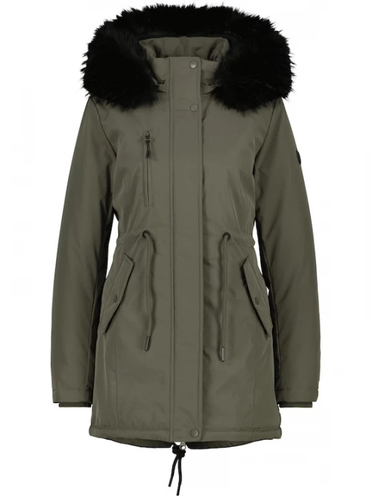 Foto van product alife & kickin Winterparka 'Kiersey' olijfgroen / zwart