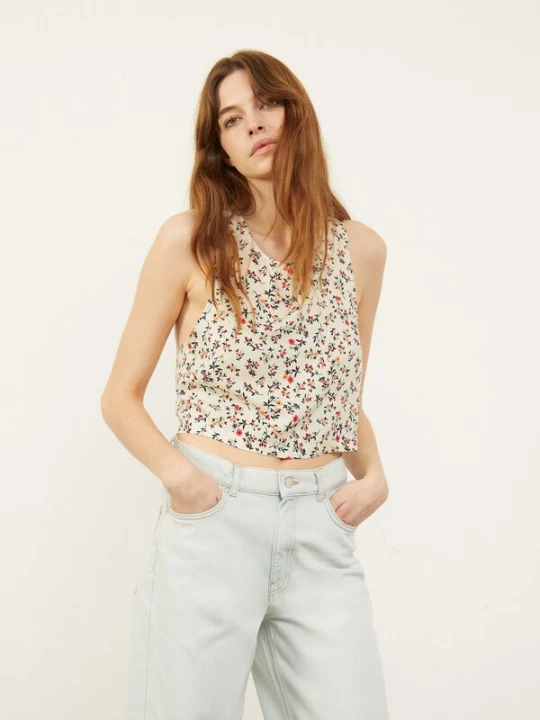 Foto van product Aligne Top 'Dani' beige / gemengde kleuren