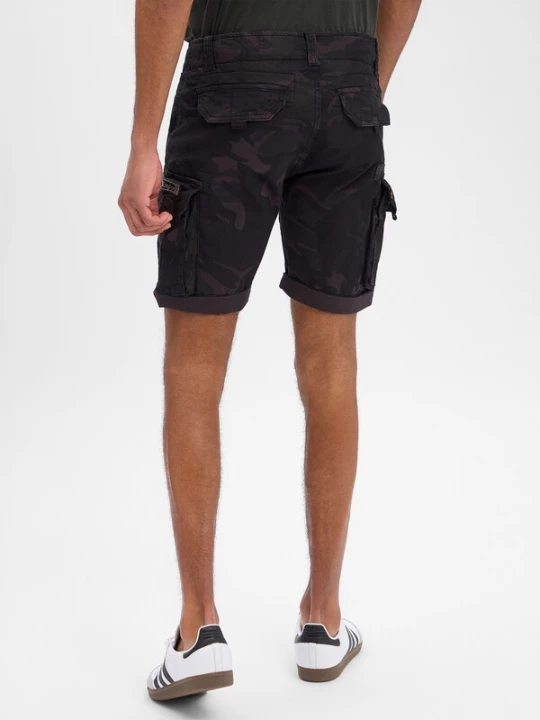 Foto van product ALPHA INDUSTRIES Cargobroek ' Crew Short Camo ' antraciet / spar