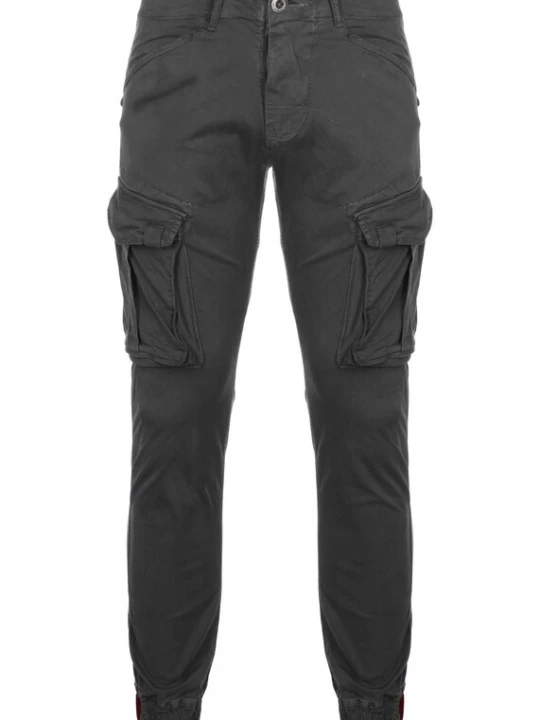 Foto van product ALPHA INDUSTRIES Cargobroek 'Spy' antraciet / rood