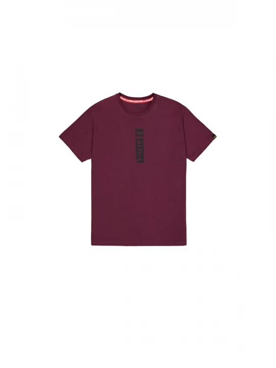 Foto van product ALPHA INDUSTRIES Shirt 'Alpha Puff' kersrood / zwart