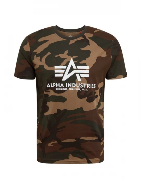 Foto van product ALPHA INDUSTRIES Shirt donkerbeige / bruin / olijfgroen / wit