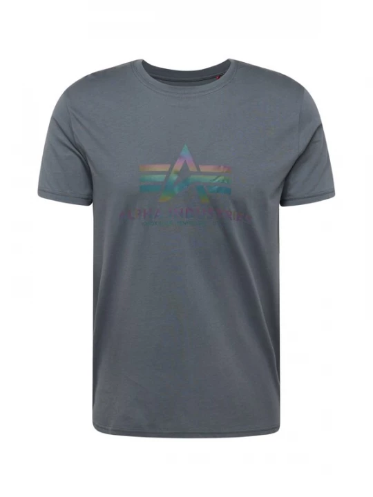 Foto van product ALPHA INDUSTRIES Shirt donkergrijs / groen / lila / oranje