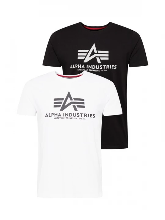 Foto van product ALPHA INDUSTRIES Shirt donkergrijs / zwart / wit