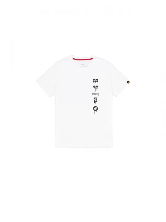 Foto van product ALPHA INDUSTRIES Shirt 'Freedom' zwart / wit