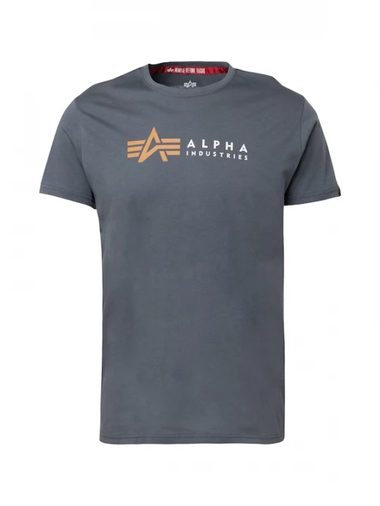 Foto van product ALPHA INDUSTRIES Shirt grafiet / abrikoos / wit