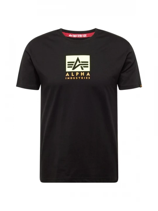 Foto van product ALPHA INDUSTRIES Shirt limoen / oranje / zwart