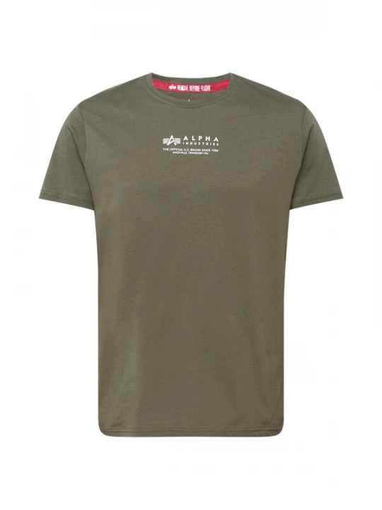 Foto van product ALPHA INDUSTRIES Shirt olijfgroen / wit
