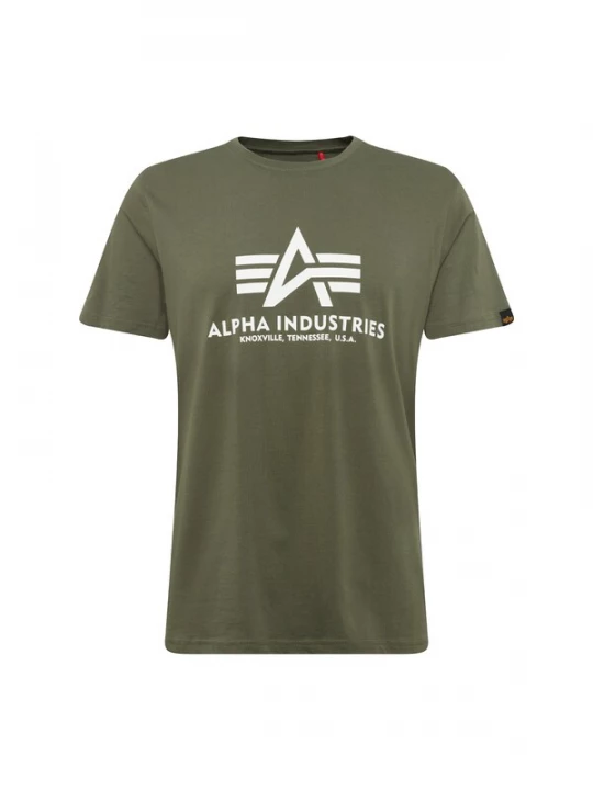 Foto van product ALPHA INDUSTRIES Shirt olijfgroen / wit