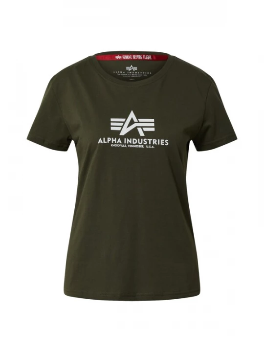 Foto van product ALPHA INDUSTRIES Shirt olijfgroen / wit