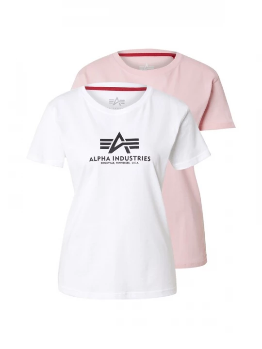 Foto van product ALPHA INDUSTRIES Shirt oudroze / zwart / wit