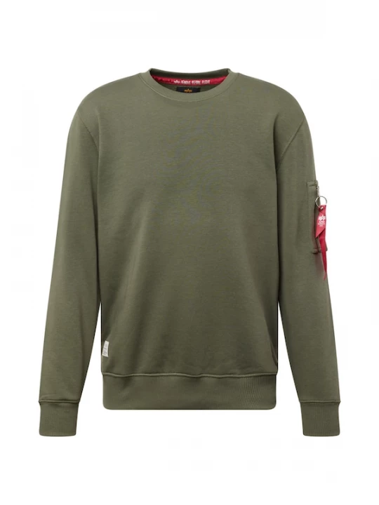Foto van product ALPHA INDUSTRIES Sweatshirt antraciet / groen / rood / wit