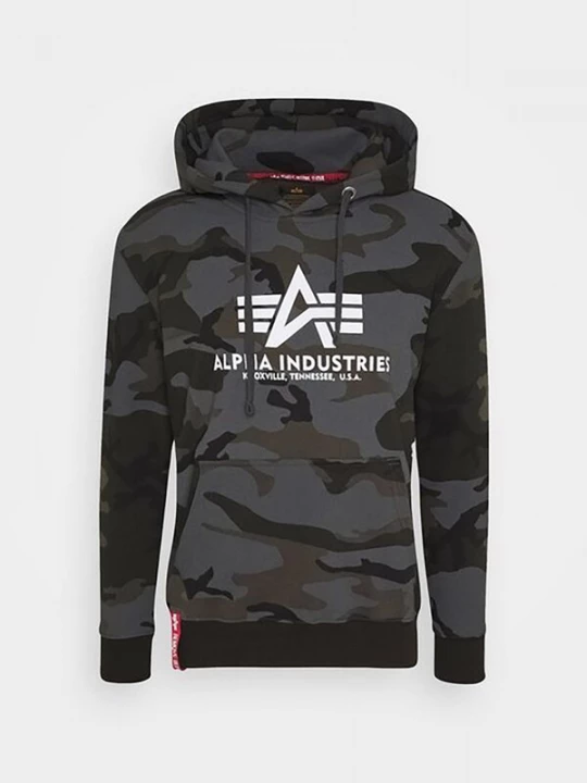 Foto van product ALPHA INDUSTRIES Sweatshirt 'Basic Camo' zwart