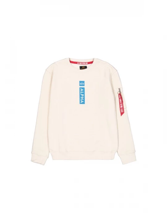 Foto van product ALPHA INDUSTRIES Sweatshirt beige / hemelsblauw / rood