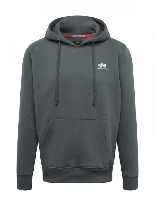 Foto van product ALPHA INDUSTRIES Sweatshirt donkergrijs / wit