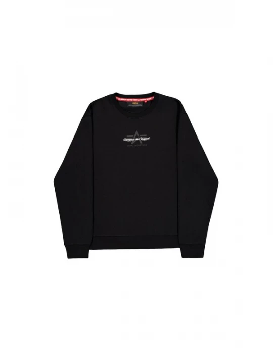 Foto van product ALPHA INDUSTRIES Sweatshirt 'Foam' donkergrijs / zwart / wit