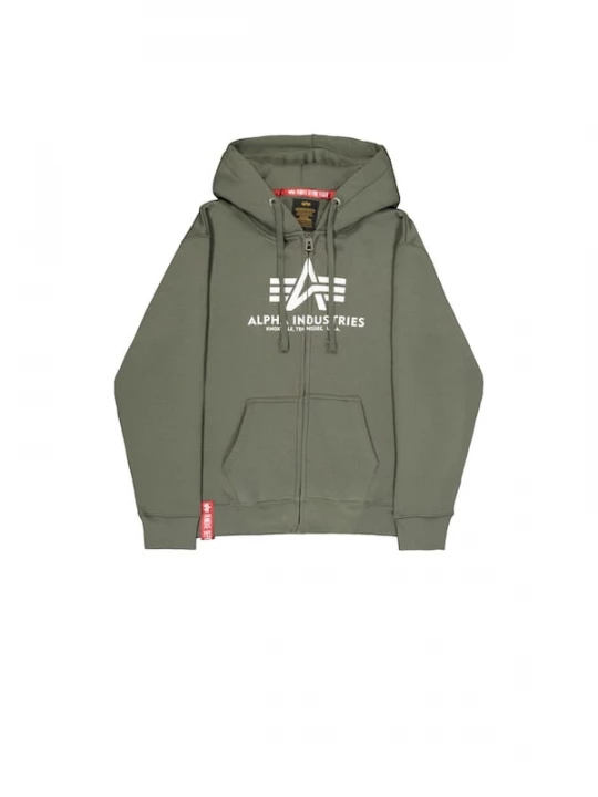 Foto van product ALPHA INDUSTRIES Sweatshirt olijfgroen / wit