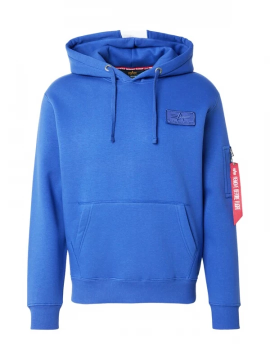 Foto van product ALPHA INDUSTRIES Sweatshirt 'Red Stripe' royal blue / koningsblauw / wit