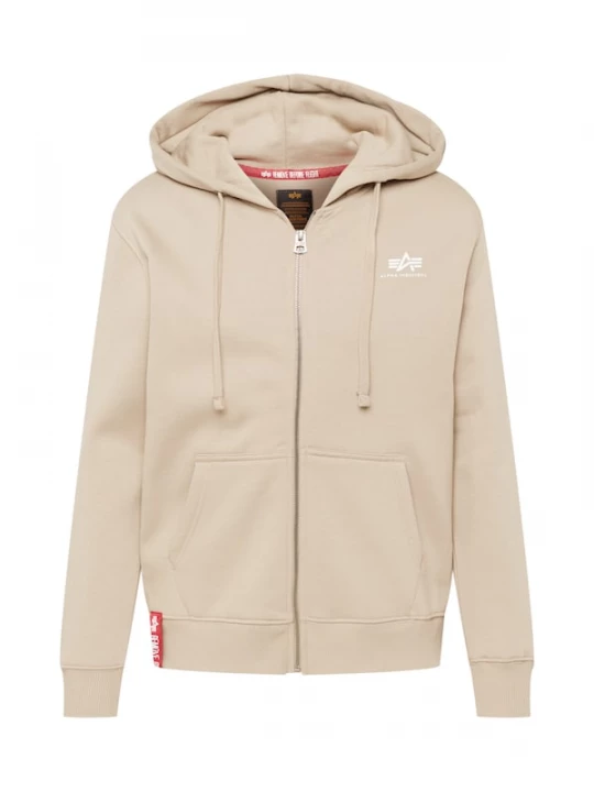 Foto van product ALPHA INDUSTRIES Sweatshirt sand / rood / wit