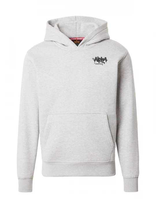 Foto van product ALPHA INDUSTRIES Sweatshirt 'Signature' lichtgrijs / zwart