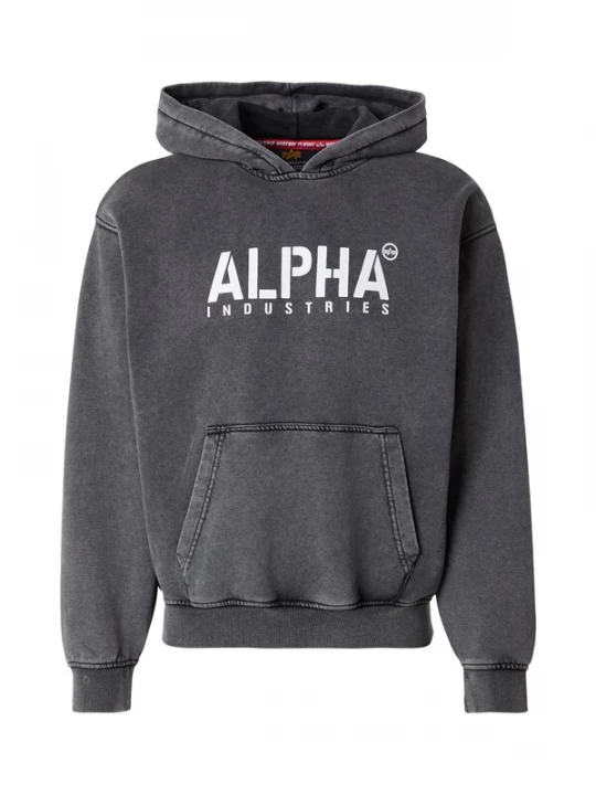 Foto van product ALPHA INDUSTRIES Sweatshirt 'Stencil' zwart / wit