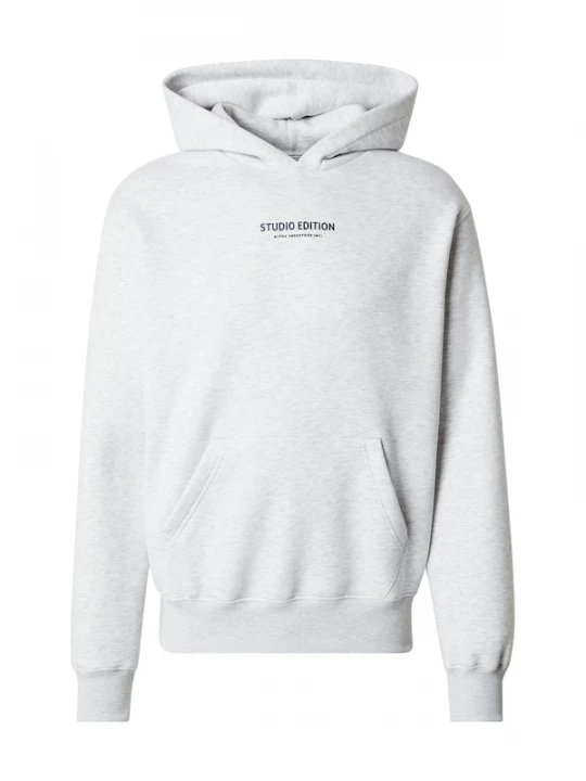 Foto van product ALPHA INDUSTRIES Sweatshirt 'Studio Edition' lichtgrijs / braam / zwart