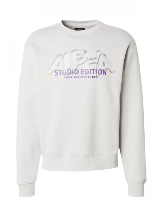 Foto van product ALPHA INDUSTRIES Sweatshirt 'Studio Edition Vibe' aardetinten / lichtgrijs / lila / zwart