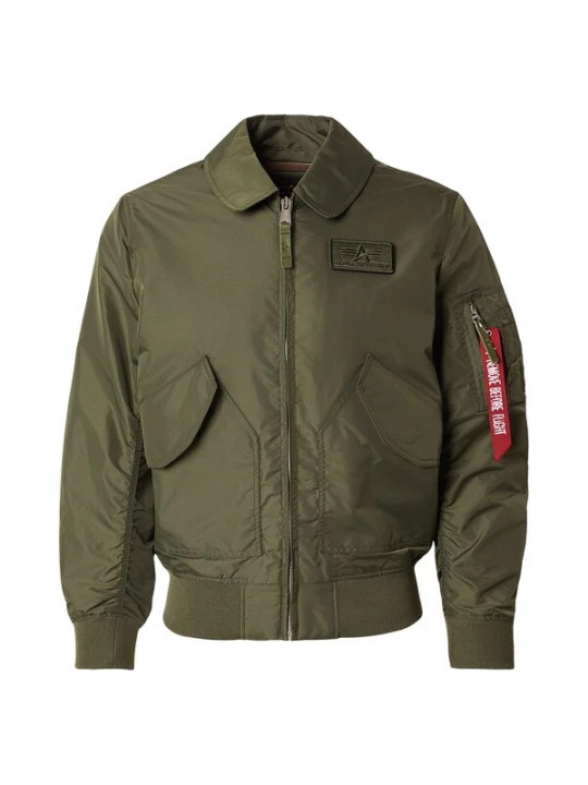 Foto van product ALPHA INDUSTRIES Tussenjas 'CWU-36 / P' olijfgroen / rood
