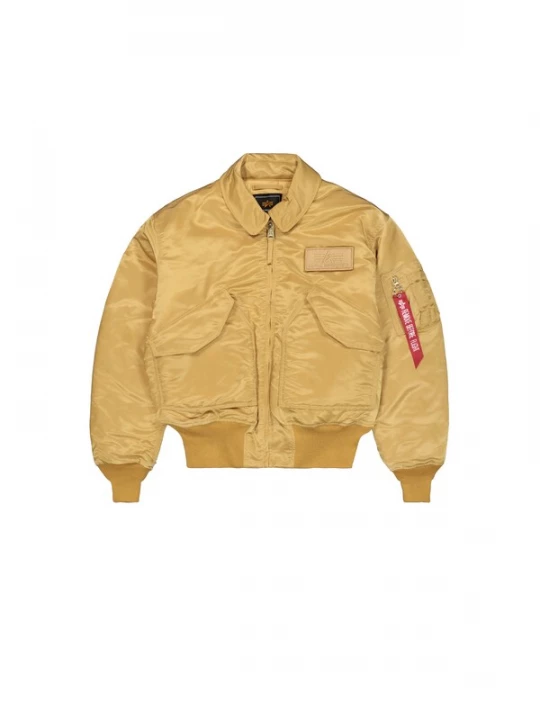 Foto van product ALPHA INDUSTRIES Tussenjas 'CWU-45 Heritage' goud / rood