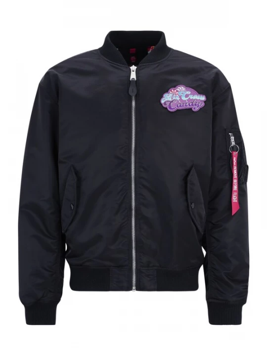 Foto van product ALPHA INDUSTRIES Tussenjas 'MA-1 Candy' azuur / lila / pink / zwart