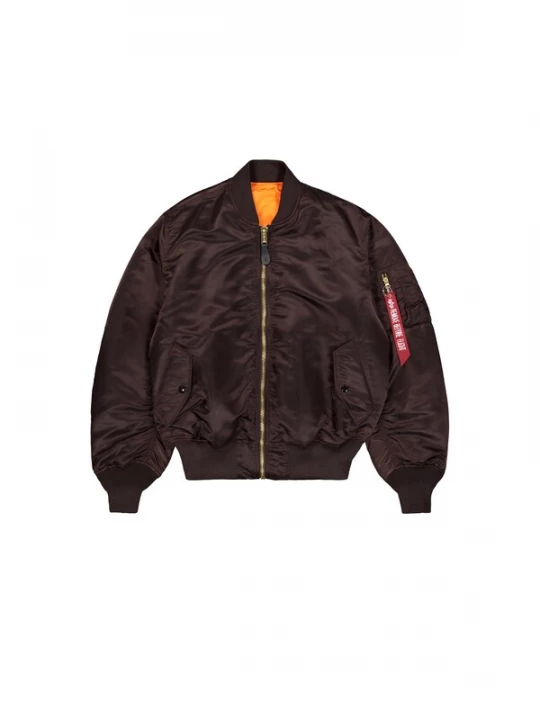Foto van product ALPHA INDUSTRIES Tussenjas 'MA-1 Heritage' donkerbruin / oranje
