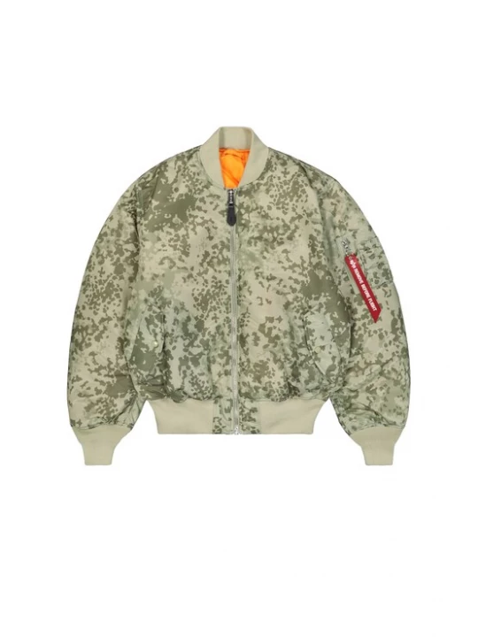 Foto van product ALPHA INDUSTRIES Tussenjas 'MA-1 Heritage' kaki / olijfgroen / oranje