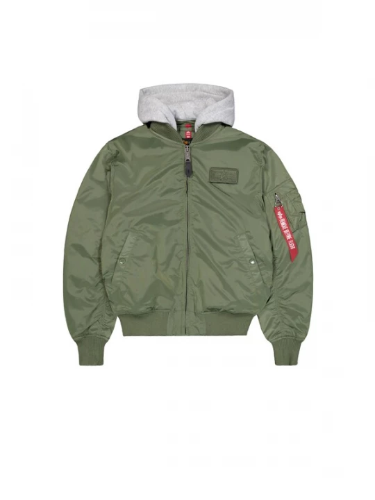 Foto van product ALPHA INDUSTRIES Tussenjas 'MA-1' olijfgroen / wit