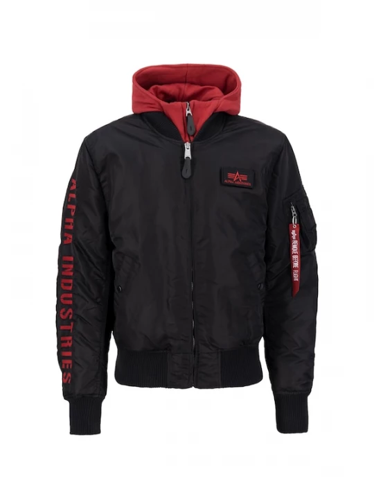 Foto van product ALPHA INDUSTRIES Tussenjas 'Ma-1' rood / zwart