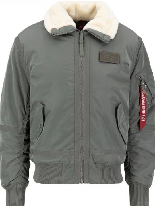 Foto van product ALPHA INDUSTRIES Winterjas 'B15-3 TT' donkergroen / eierschaal